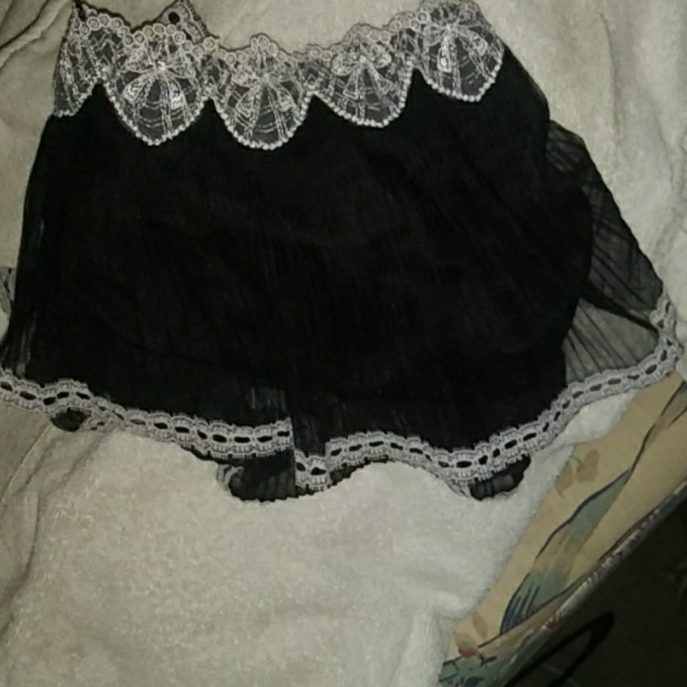 Lacy black mini